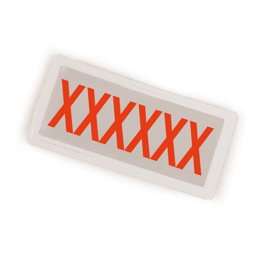 Badge 100 x 50 personnalisé Blanc pour THORAX / HOLSTER 2 Badge 100 x 50 personnalisé Blanc pour THORAX / HOLSTER 2